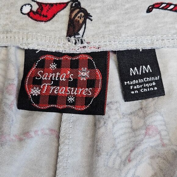 Santa's Treasures Christmas Dressed Pug Dogs Pull On Loungewear Pajama Pants - Picture 3 of 12